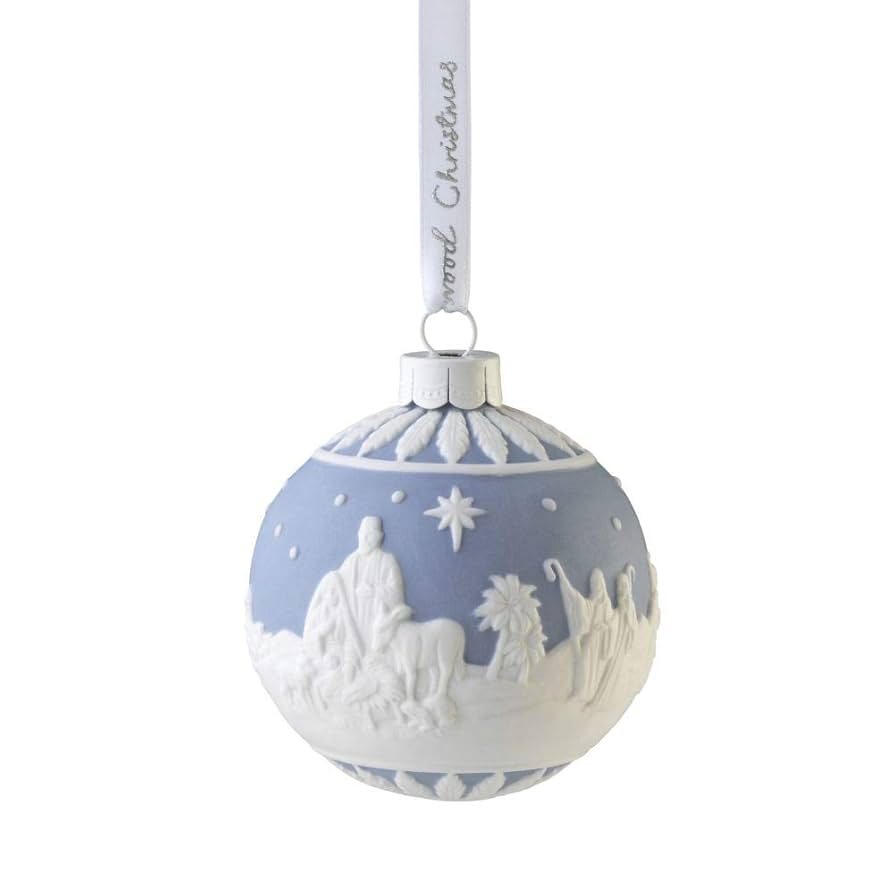 ウェッジウッド　オーナメント　2個　降誕 Amazon.co.jp: Wedgwood キリスト降誕ボーブルオーナメント